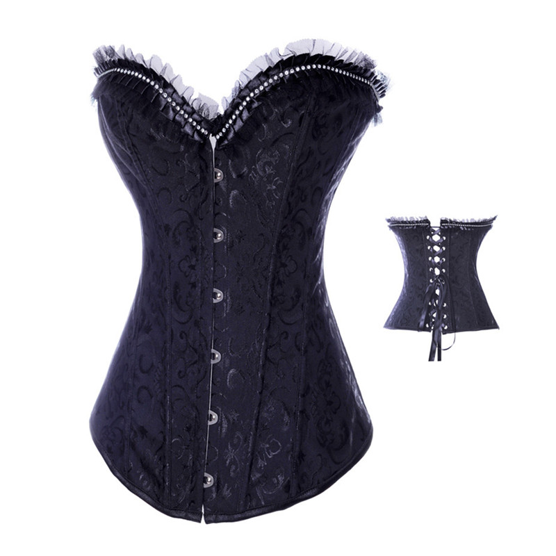 Boning Corset Steel - Nuevo corsé con diamantes de imitación,