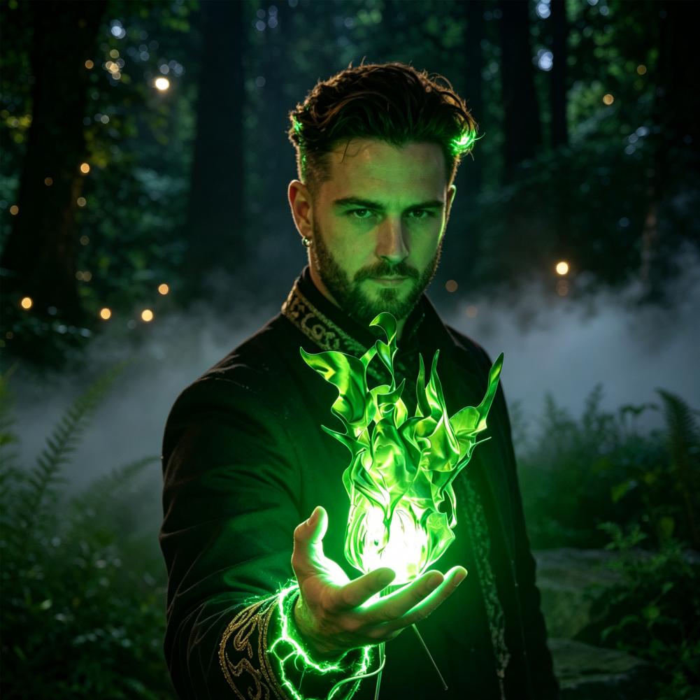 Cosplay Fireball Prop - Dispositivo de efecto de llama simulada
