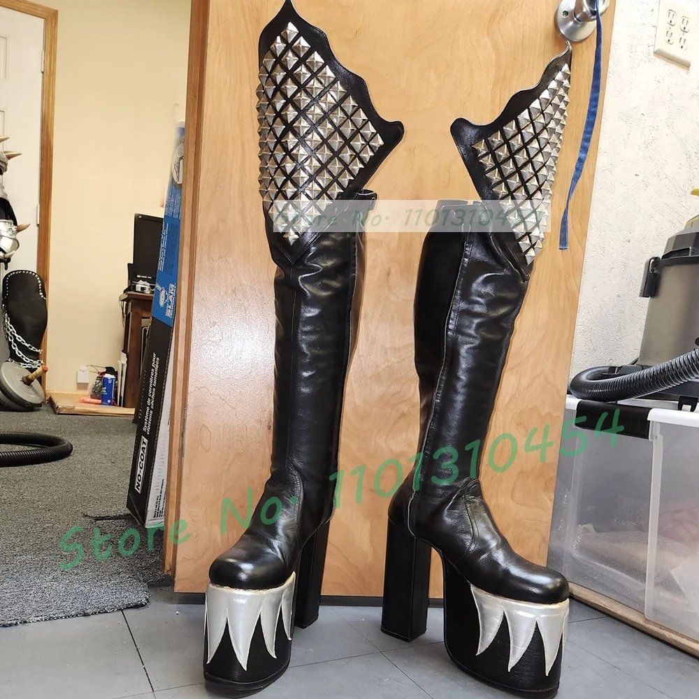 Cosplay Flame Prop - Botas de demonio con plataforma alta