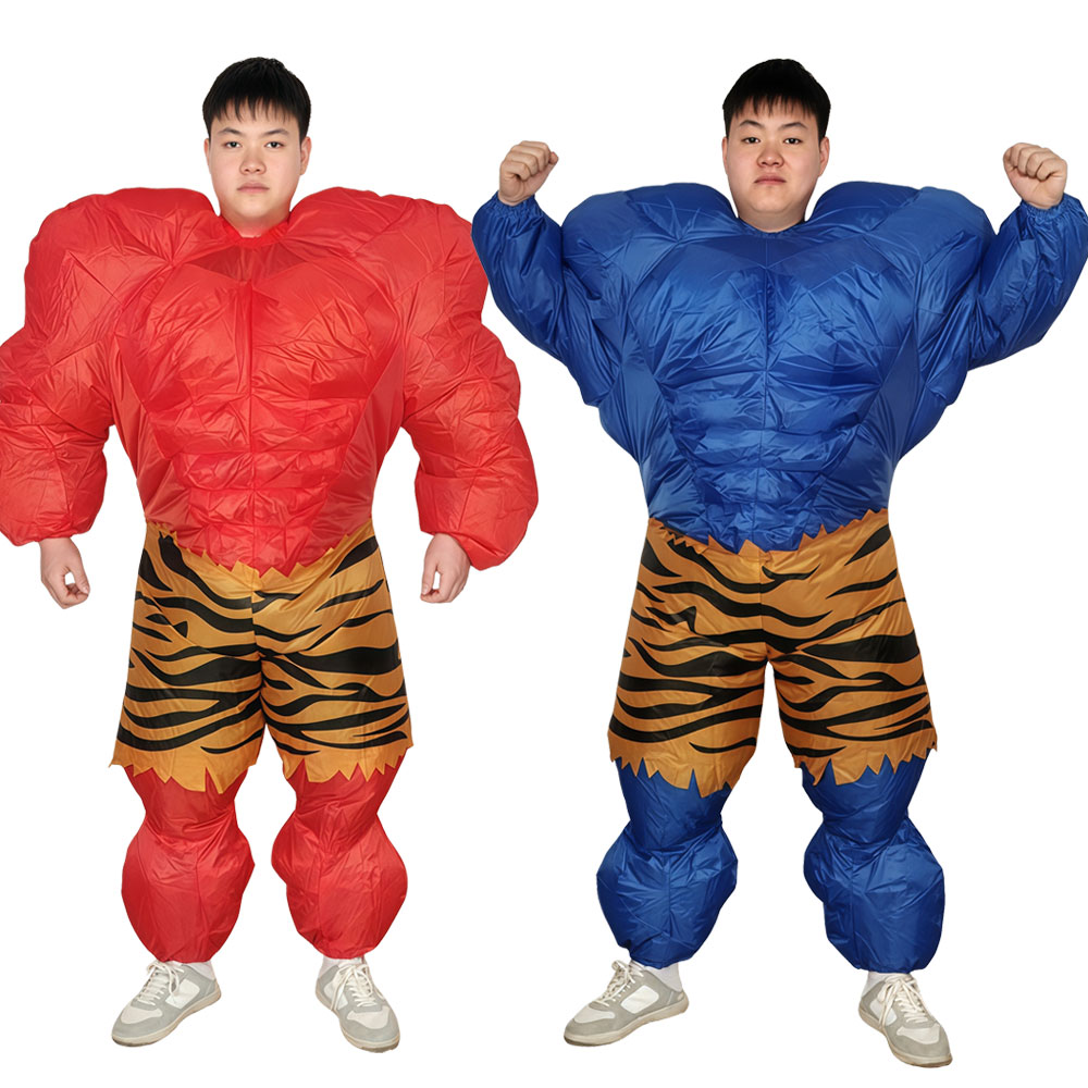 Cosplay Prop Business - Disfraz Inflable de Hombre Musculoso Azul