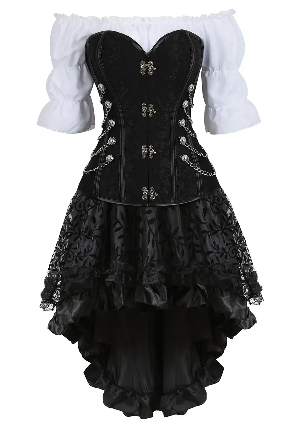 Boning Corset Steel - Corsé pirata para mujer, corpiño de