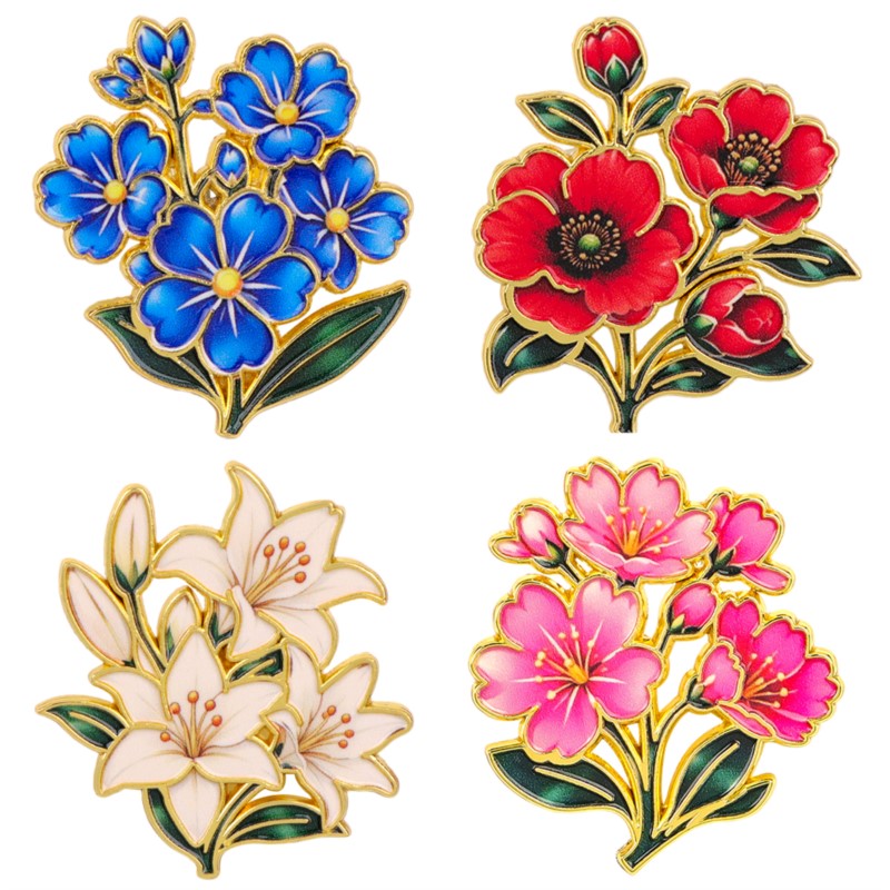 Cosplay Prop Bag - Bonito Broche de Esmalte Floral Vintage
