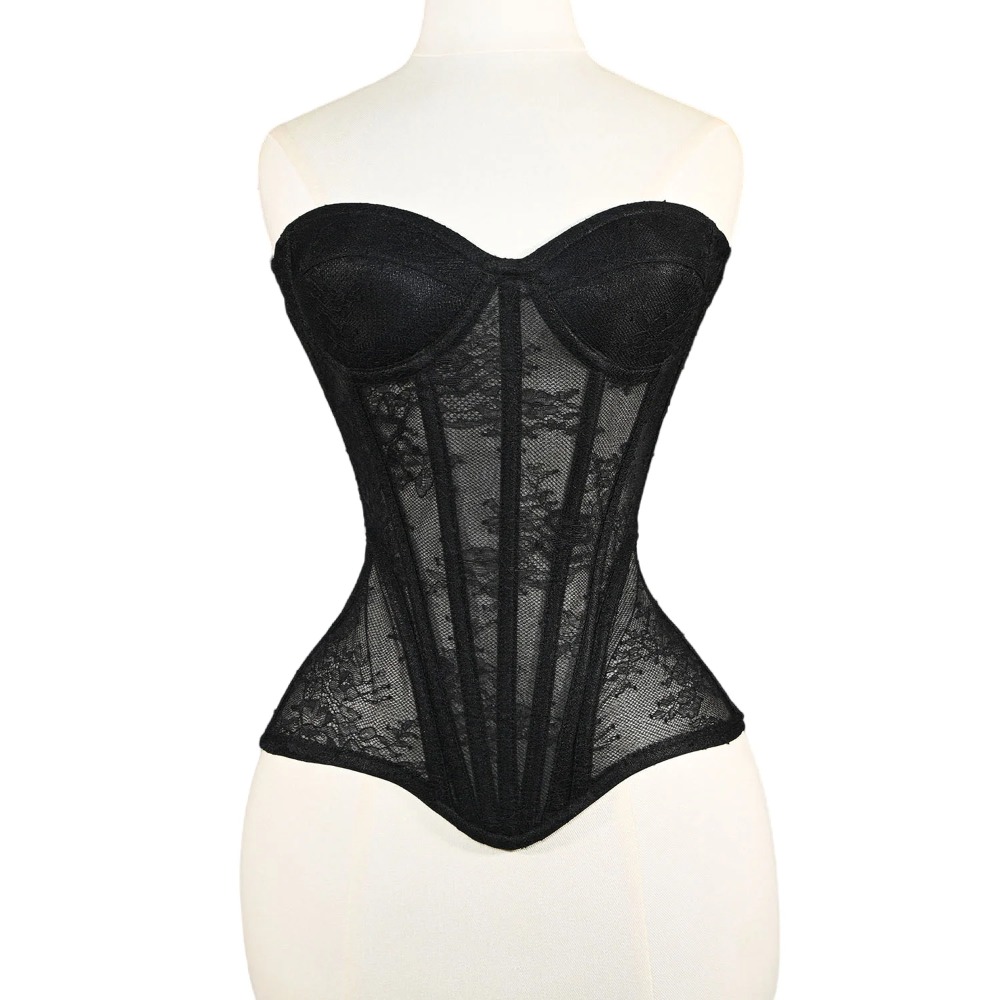 Corsé de malla para mujer, cor - Boning Corset Steel reseña y precio