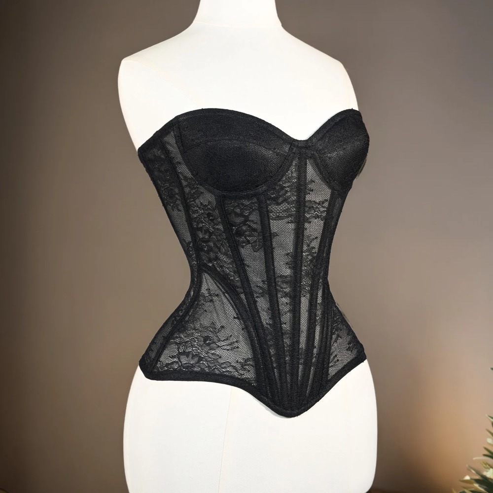 Corsé de malla para mujer, cor - Boning Corset Steel reseña y precio