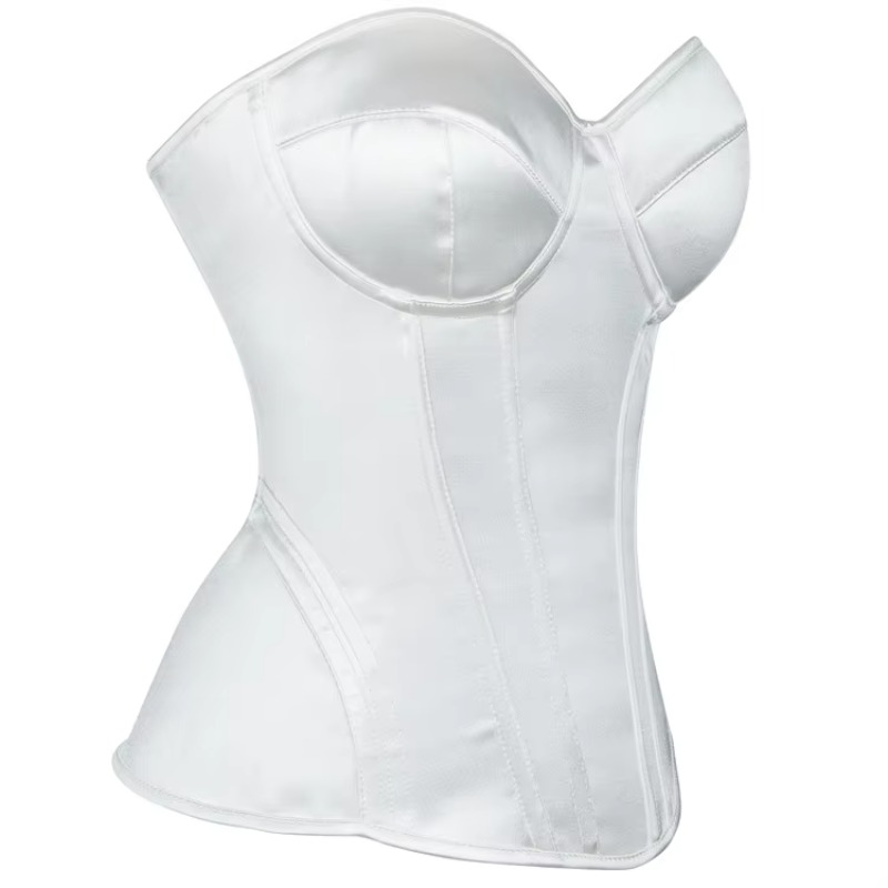 Corsé blanco para mujer, top b - Boning Corset Steel reseña y precio