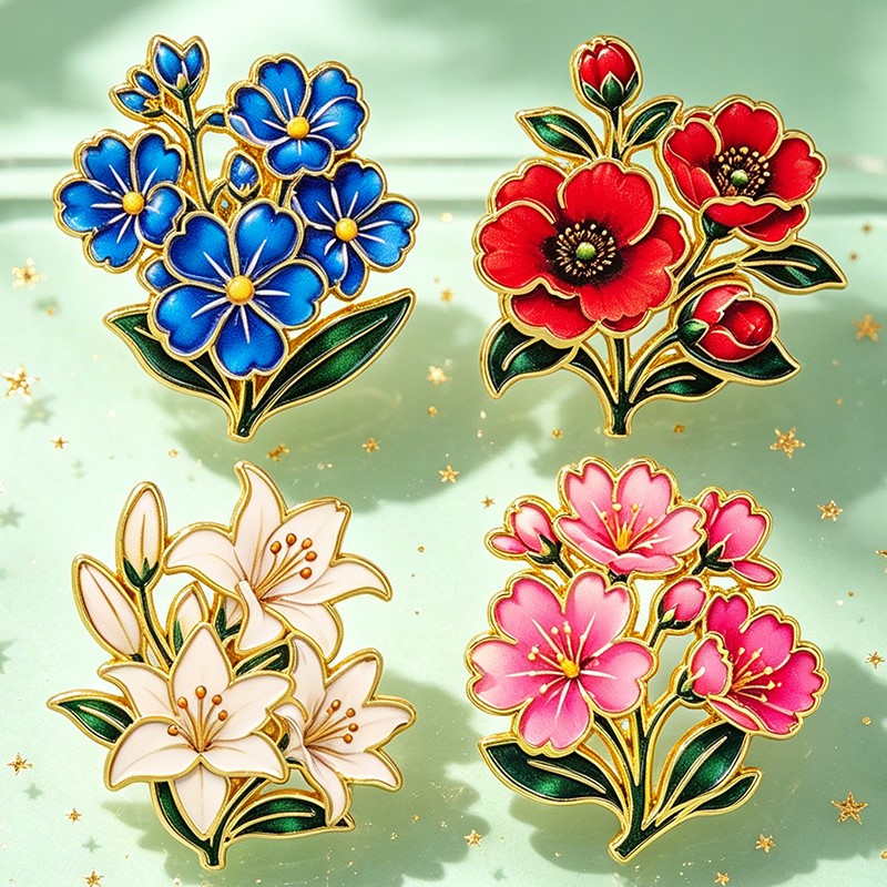 Bonito Broche de Esmalte Flora - Cosplay Prop Bag reseña y precio